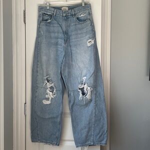 BDG High Rise Extreme Baggy Light Blue Denim Jeans 32